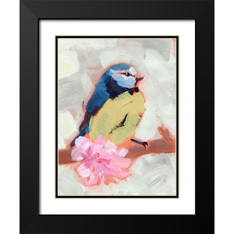 Painted Songbird II Black Modern Wood Framed Art Print with Double Matting by Parker, Jennifer Paxton