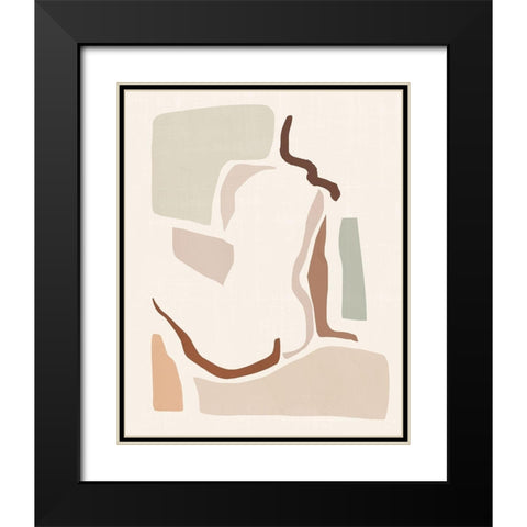 Lounge Abstract I Black Modern Wood Framed Art Print with Double Matting by Barnes, Victoria