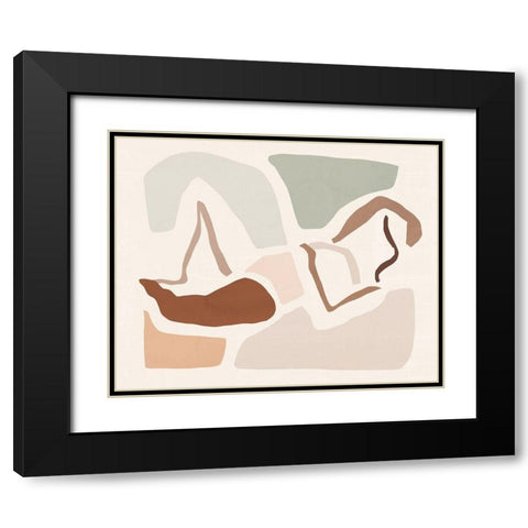 Lounge Abstract III Black Modern Wood Framed Art Print with Double Matting by Barnes, Victoria