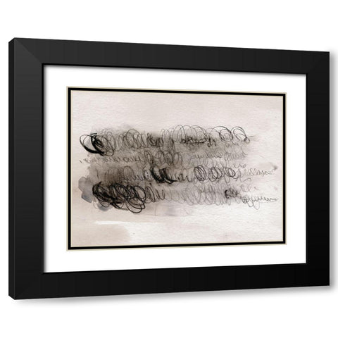 Scribble Abstracts I Black Modern Wood Framed Art Print with Double Matting by Parker, Jennifer Paxton