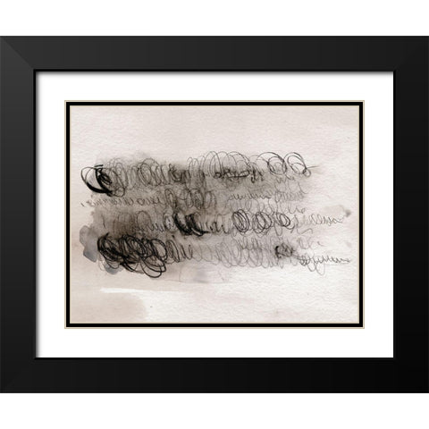 Scribble Abstracts I Black Modern Wood Framed Art Print with Double Matting by Parker, Jennifer Paxton