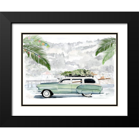 So Cali Christmas I Black Modern Wood Framed Art Print with Double Matting by Parker, Jennifer Paxton