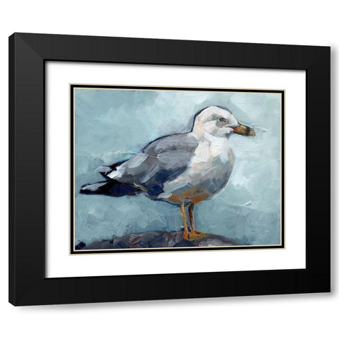 Seagull Stance I Black Modern Wood Framed Art Print with Double Matting by Parker, Jennifer Paxton