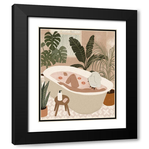 Home Spa II Black Modern Wood Framed Art Print with Double Matting by Barnes, Victoria
