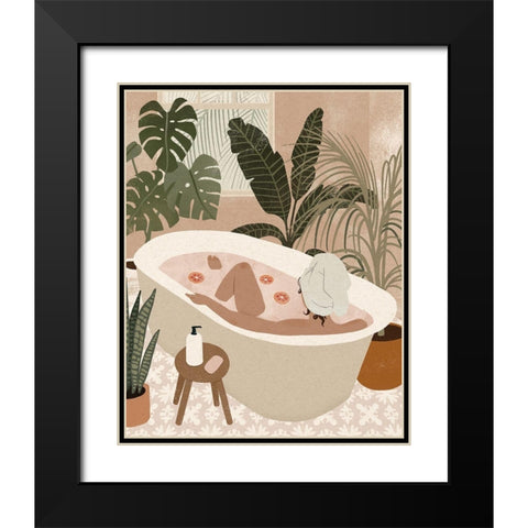Home Spa II Black Modern Wood Framed Art Print with Double Matting by Barnes, Victoria