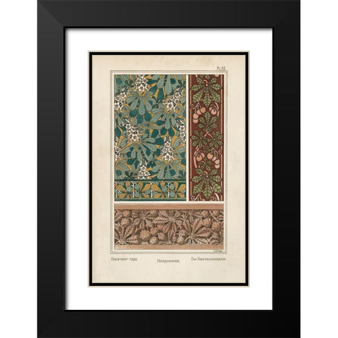 Nouveau Decorative IX Black Modern Wood Framed Art Print with Double Matting by Vision Studio