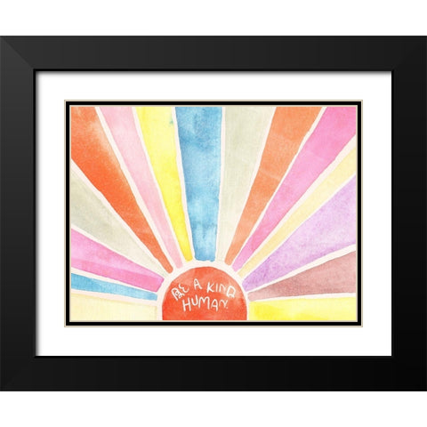 Human Kind II Black Modern Wood Framed Art Print with Double Matting by Parker, Jennifer Paxton