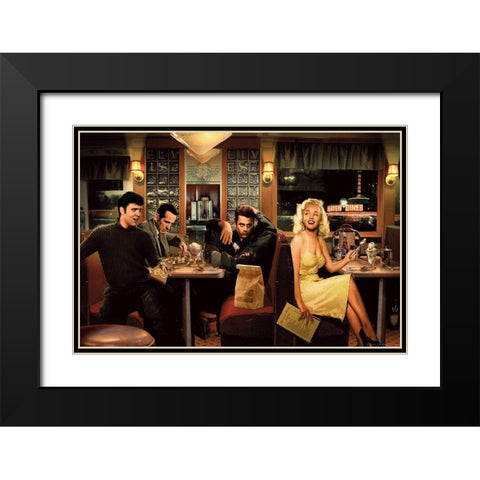 Blue Plate Special Black Modern Wood Framed Art Print with Double Matting by Consani, Chris