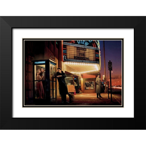 Midnight Matinee Black Modern Wood Framed Art Print with Double Matting by Consani, Chris