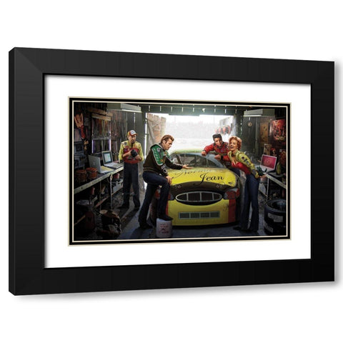 Eternal Speedway Black Modern Wood Framed Art Print with Double Matting by Consani, Chris