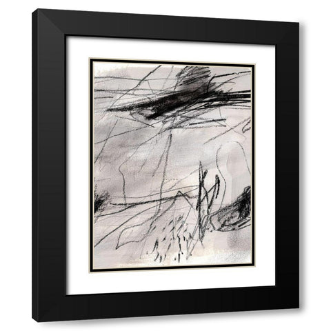 Charcoal Waltz I Black Modern Wood Framed Art Print with Double Matting by Parker, Jennifer Paxton