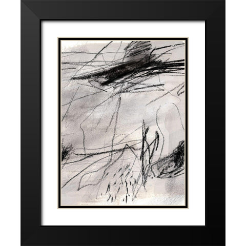 Charcoal Waltz I Black Modern Wood Framed Art Print with Double Matting by Parker, Jennifer Paxton