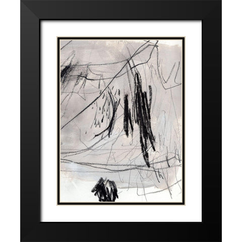 Charcoal Waltz II Black Modern Wood Framed Art Print with Double Matting by Parker, Jennifer Paxton