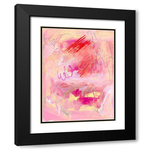 Chroma Pink I Black Modern Wood Framed Art Print with Double Matting by Parker, Jennifer Paxton