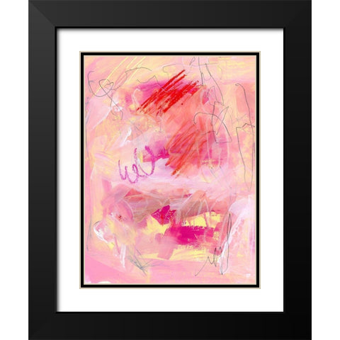 Chroma Pink I Black Modern Wood Framed Art Print with Double Matting by Parker, Jennifer Paxton