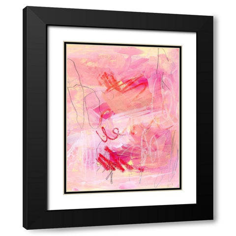 Chroma Pink II Black Modern Wood Framed Art Print with Double Matting by Parker, Jennifer Paxton