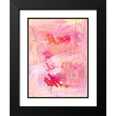 Chroma Pink II Black Modern Wood Framed Art Print with Double Matting by Parker, Jennifer Paxton