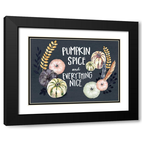 Harvest Blue Pumpkin I Black Modern Wood Framed Art Print with Double Matting by Parker, Jennifer Paxton