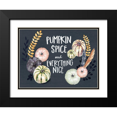 Harvest Blue Pumpkin I Black Modern Wood Framed Art Print with Double Matting by Parker, Jennifer Paxton