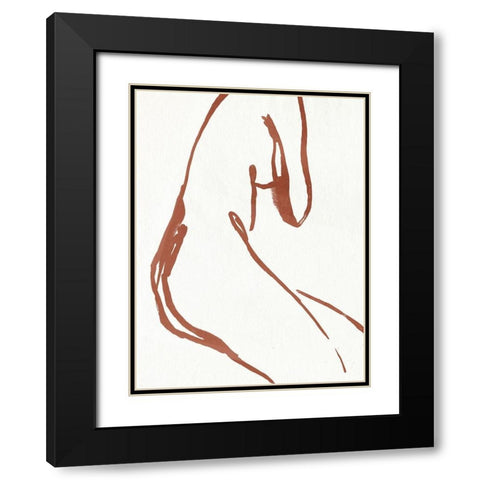 Curves I Black Modern Wood Framed Art Print with Double Matting by Parker, Jennifer Paxton