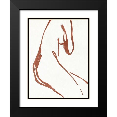 Curves I Black Modern Wood Framed Art Print with Double Matting by Parker, Jennifer Paxton
