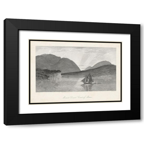 Mount Desert-Coast of Maine Black Modern Wood Framed Art Print with Double Matting by Bryant, William Cullen