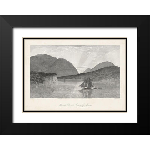 Mount Desert-Coast of Maine Black Modern Wood Framed Art Print with Double Matting by Bryant, William Cullen