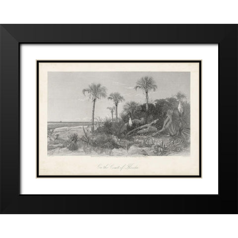 On the Coast of Florida Black Modern Wood Framed Art Print with Double Matting by Bryant, William Cullen