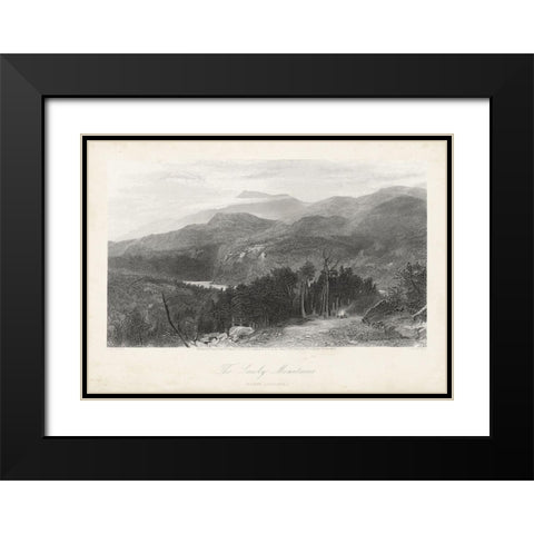 The Smoky Mountains Black Modern Wood Framed Art Print with Double Matting by Bryant, William Cullen
