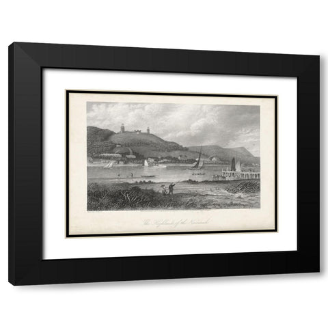 The Highlands of the Neversink Black Modern Wood Framed Art Print with Double Matting by Bryant, William Cullen