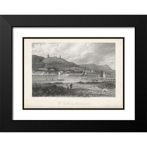 The Highlands of the Neversink Black Modern Wood Framed Art Print with Double Matting by Bryant, William Cullen