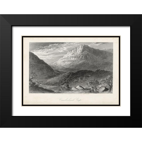 Cumberland Gap Black Modern Wood Framed Art Print with Double Matting by Bryant, William Cullen