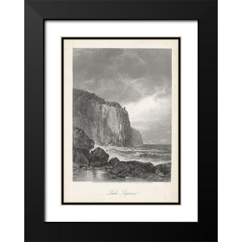 Lake Superior Black Modern Wood Framed Art Print with Double Matting by Bryant, William Cullen
