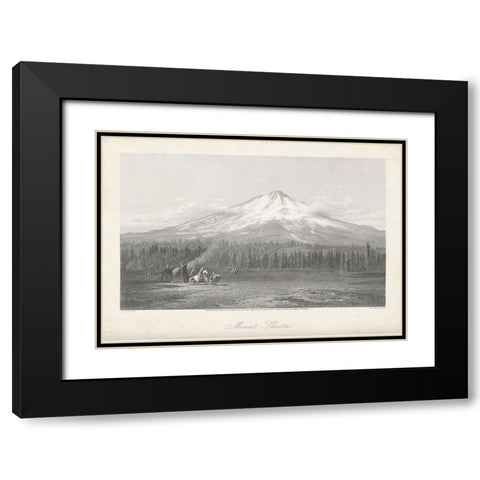 Mount Shasta Black Modern Wood Framed Art Print with Double Matting by Bryant, William Cullen