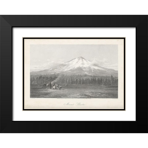 Mount Shasta Black Modern Wood Framed Art Print with Double Matting by Bryant, William Cullen