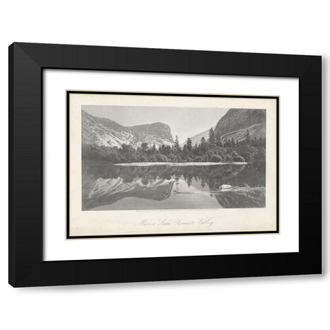 Mirror Lake-Yosemite Valley Black Modern Wood Framed Art Print with Double Matting by Bryant, William Cullen