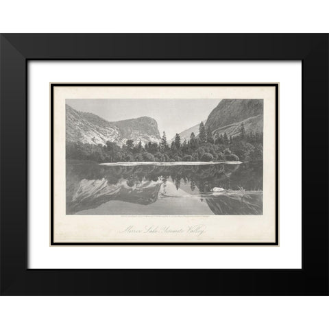 Mirror Lake-Yosemite Valley Black Modern Wood Framed Art Print with Double Matting by Bryant, William Cullen