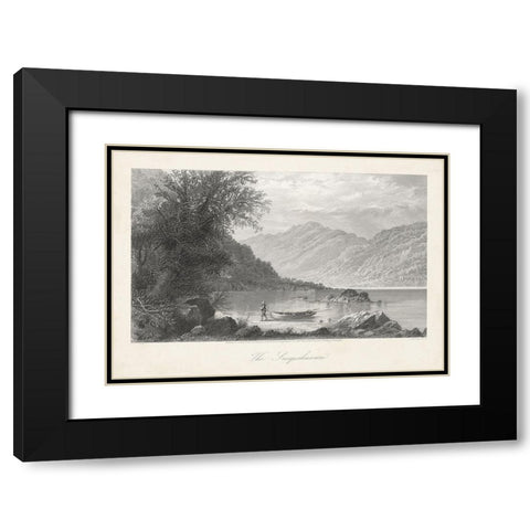 The Susquehanna Black Modern Wood Framed Art Print with Double Matting by Bryant, William Cullen