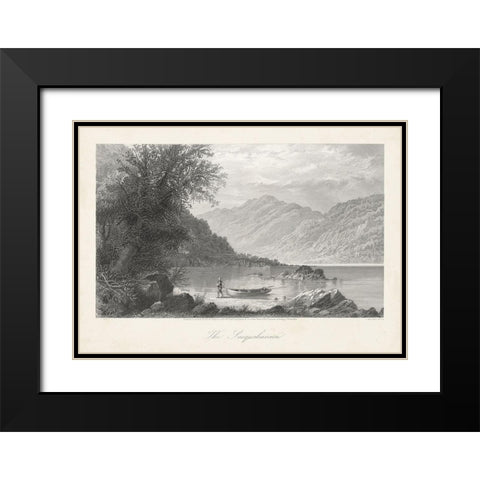 The Susquehanna Black Modern Wood Framed Art Print with Double Matting by Bryant, William Cullen