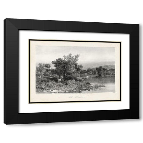 The Housatonic Black Modern Wood Framed Art Print with Double Matting by Bryant, William Cullen
