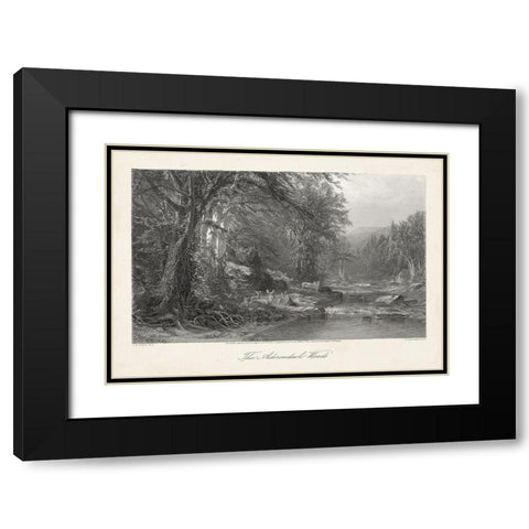 The Adirondack Woods Black Modern Wood Framed Art Print with Double Matting by Bryant, William Cullen
