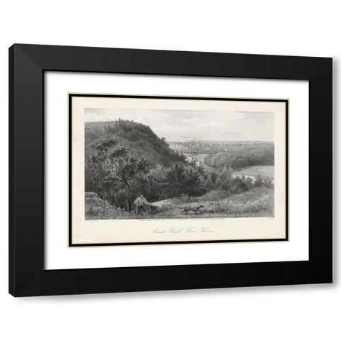 East Rock-New Haven Black Modern Wood Framed Art Print with Double Matting by Bryant, William Cullen