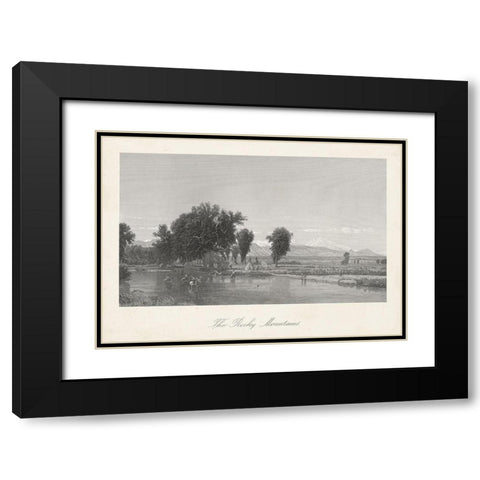 The Rocky Mountains Black Modern Wood Framed Art Print with Double Matting by Bryant, William Cullen