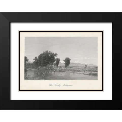 The Rocky Mountains Black Modern Wood Framed Art Print with Double Matting by Bryant, William Cullen