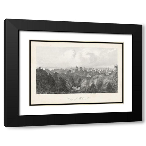 City of Milwaukee Black Modern Wood Framed Art Print with Double Matting by Bryant, William Cullen