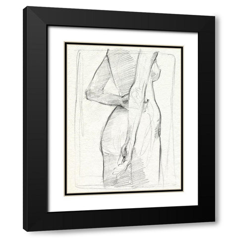 Demure I Black Modern Wood Framed Art Print with Double Matting by Parker, Jennifer Paxton