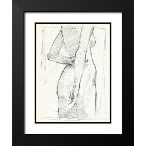 Demure I Black Modern Wood Framed Art Print with Double Matting by Parker, Jennifer Paxton