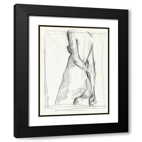 Demure II Black Modern Wood Framed Art Print with Double Matting by Parker, Jennifer Paxton