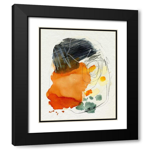 Splat I Black Modern Wood Framed Art Print with Double Matting by Parker, Jennifer Paxton