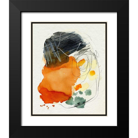 Splat I Black Modern Wood Framed Art Print with Double Matting by Parker, Jennifer Paxton